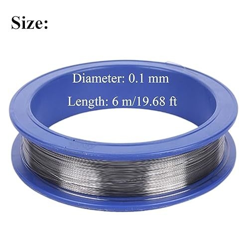 Hochreines Wolframdraht, 99,95% reiner Metalldraht, Durchmesser 0,09 mm - 0,15 mm, Länge 6 m für Industrie und Labor