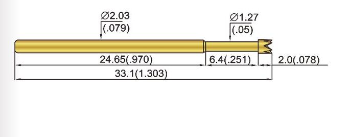 Spezielle Größen Edelstahlfederprobe mit BeCu/SK4-Plunger für IKT-Anwendungen