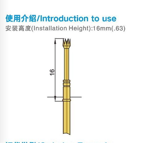 Spezielle Größen Edelstahlfederprobe mit BeCu/SK4-Plunger für IKT-Anwendungen