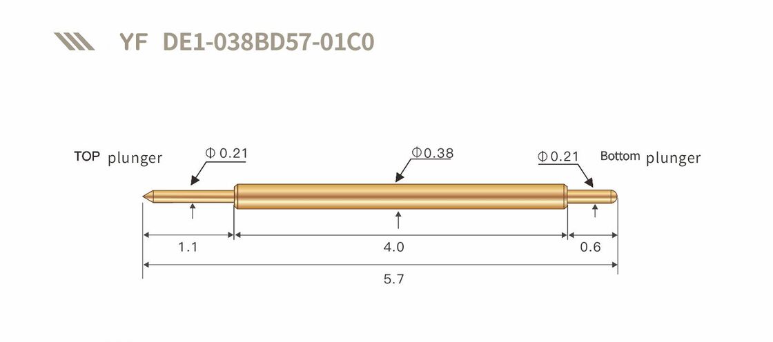 Goldbeschichtete Frühlingstestsonde mit Strombewertung 1A und benutzerdefinierten Größen für BGA-Prüfungen