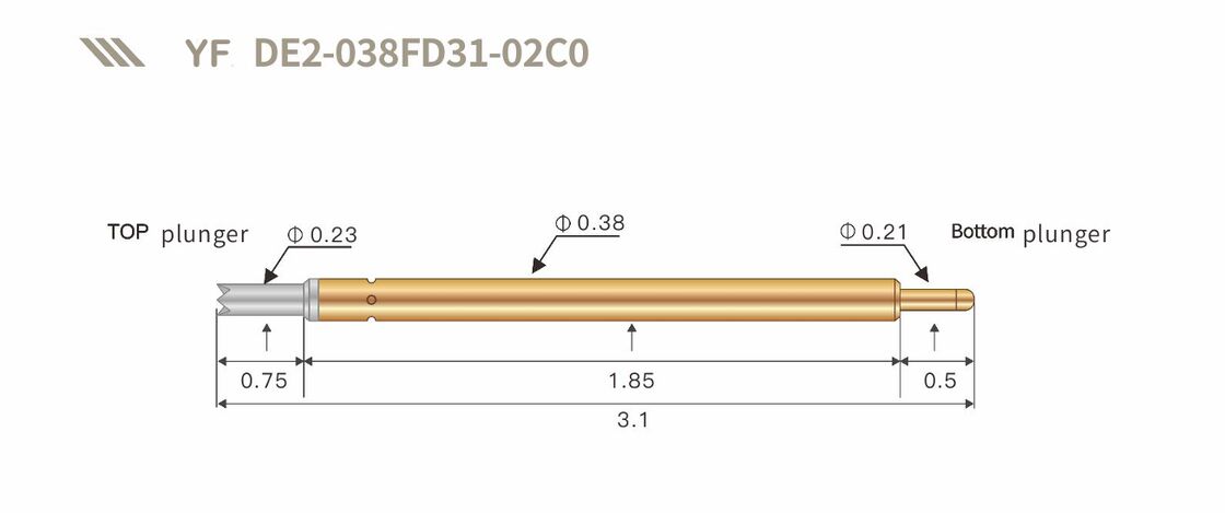 Gold beschichtet, hohe Haltbarkeit, Federprobe.