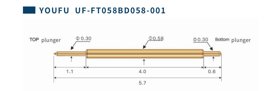 Goldbeschichtete Federtestsonde mit 2A-Strom und benutzerdefinierten Größen für die IC-Prüfung